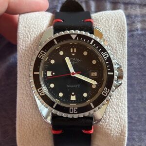 Rotary Black and Silver Men's Watch - 41 mm (Swiss Quartz movt.)